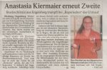 Anastasia Kiermaier erneut Zweite